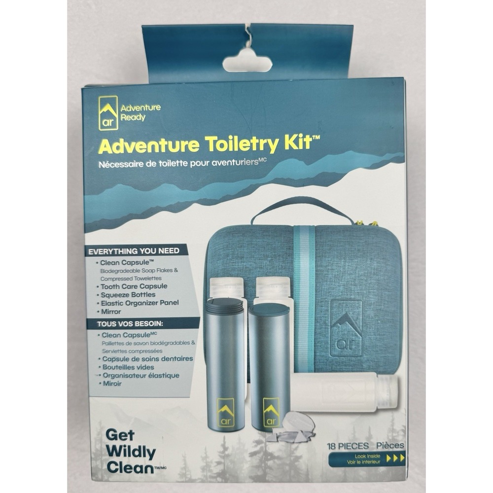 New and unused Adventure Ready "Adventure Toiletry Kit" (18 Piece Set)